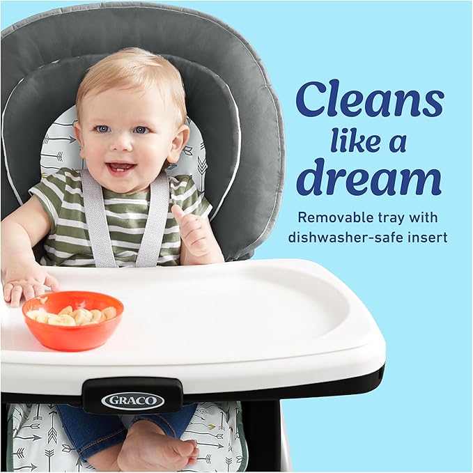 Graco® Table2Table LX 6-in-1 Highchair, Arrows with Infant Head Support & One-Hand Removable Tray
