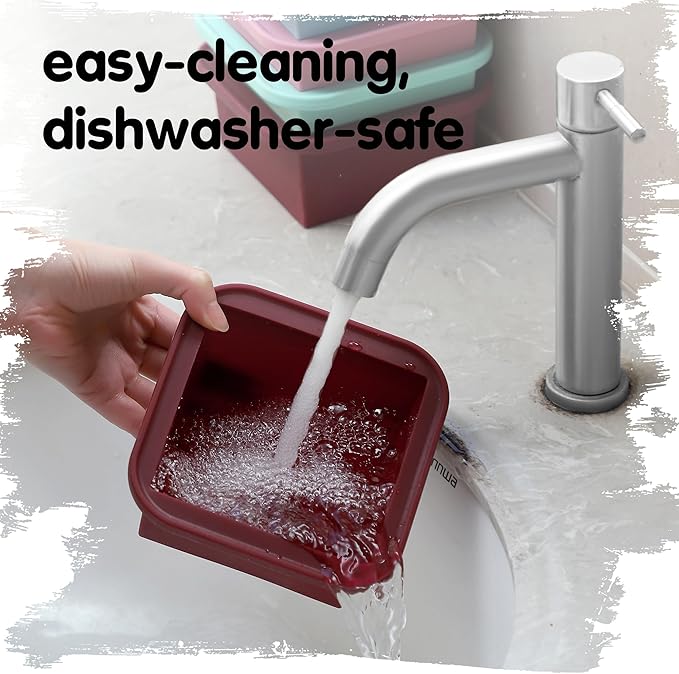 2-Cup Silicone Freezer Trays with Lids – Perfect for Meal Prep, Portion Control, and Easy Freezing-Meal Prep Container Molds for Soup,Leftovers (Multicolors, 4 Pack)