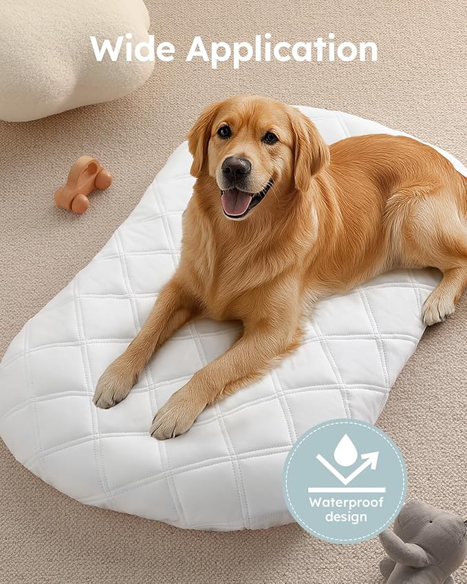 Yoofoss Waterproof Crib Mattress Protector 2 Pack, Quilted Crib Mattress Pad Cover Ultra Soft and Breathable, Machine Washable Toddler Mattress Protector for Standard Baby Crib Size 52''x28''