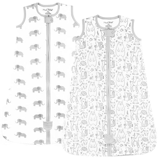 Mama Cheetah Baby Sleep Sack 0.5 TOG, Organic Cotton Baby Wearable Blanket with Two-Way Zipper, Swaddle Transition Baby Sleeping Bag for Newborn Infant Toddler Boy Girl, 18-24 Months