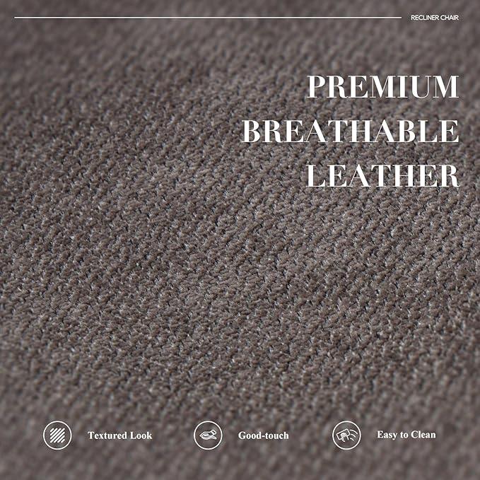 COLAMY Swivel Recliner Chair with Footrest, Strong Glide Chair High Back with Double-Layer Cushion, Rocker Recliner for Nursery & Living Room, Bedroom, Charcoal