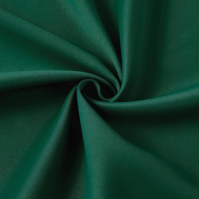 KEQIAOSUOCAI 90 Inch Dark Hunter Green Blackout Curtains for Living Room Pinch Pleated with Hooks - Room Darkening Thermal Insulated Christmas Green Track Curtain 40 x 90 Inches Long-2 Panels Set