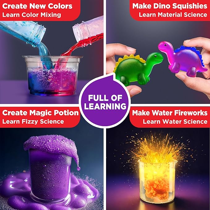 Doctor Jupiter My First Science Kit, Chemistry Set for Kids Ages 4-5-6-7-8 | Birthday Gift Ideas for 4+ Year Old Boys & Girls | Toy Stem Kit with 50+ Experiments | Learning & Educational Projects