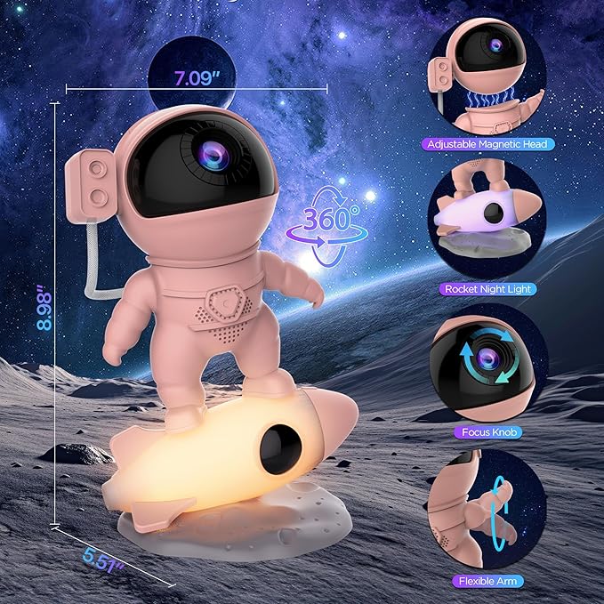 Galaxy Projector, 12 in 1 HD Planetarium Astronaut Galaxy Projector for Bedroom, Galaxy Star Night Light Projector for Kids Adults Gaming Room/Party/Home Décor