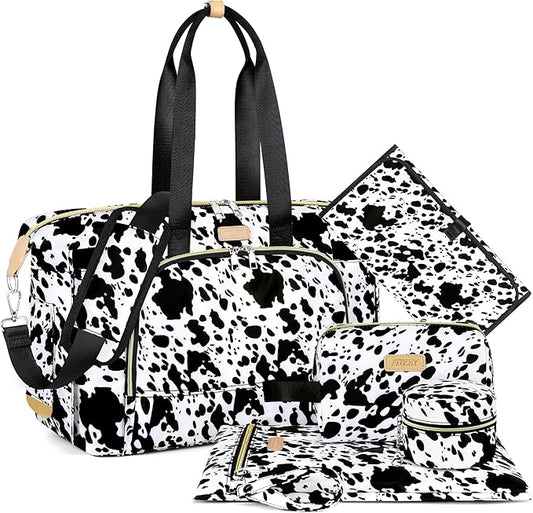 ITIEZY Diaper Bag Tote for Baby - Large Mommy Bag with Portable Changing Pad Pacifier Case, Hospital Bags Travel Baby Bag