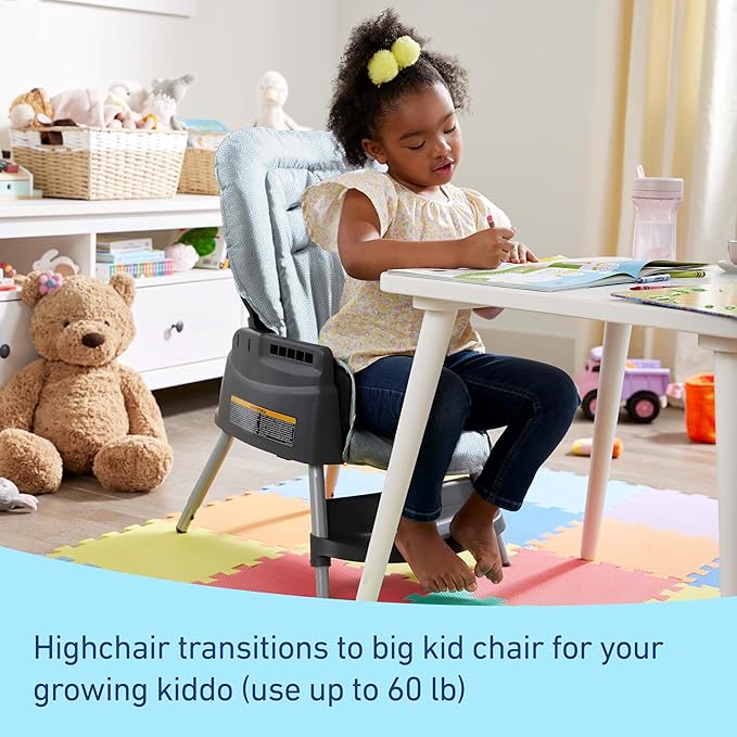 Graco Made2Grow 5-in-1 Convertible Highchair, Adjustable Baby to Toddler Seat, Hudson
