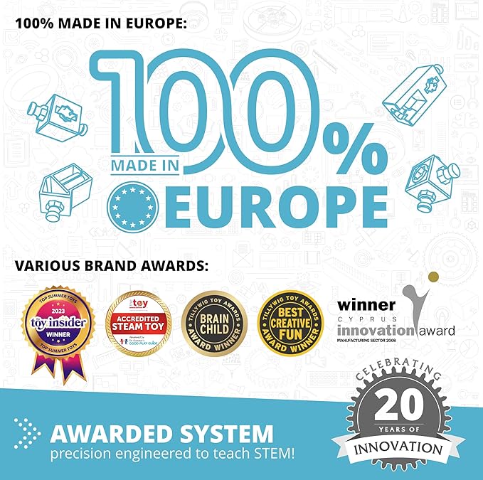 Engino- STEM Toys, Structures, Buildings & Bridges, Building Toys for Kids 9+, STEM Projects, Creative Engineering Kit, Gifts for Boys & Girls (9 Model Options)