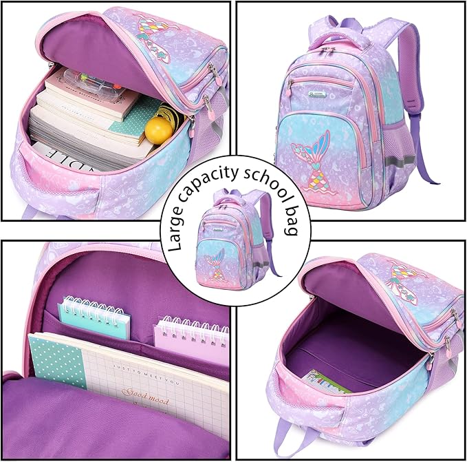 Cusangel Backpack for Girls Boys School Bookbags Kindergarten Elementary Lightweight Waterproof Multifunctional Large Capacity for Backpack (16 inch Fun Prints)