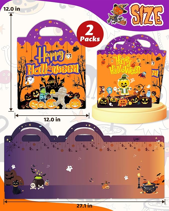 Reusable Sticker Book for Toddlers 2-4 Years, Stickers for Kids, Toddler Sticker Book Ages 1-3, Toddler Craft Activities, Toddlers Travel Toys Ages 2+ Boy Girl Birthday Gifts - Halloween