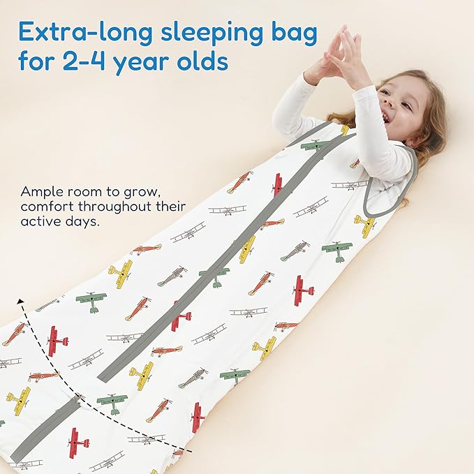 TotAha Toddler Sleep Sack 1.0 TOG for 2T-3T-4T, Premium Winter Extra Large Sleeping Sacks,Quilted Wearable Blanket Baby Sleep Bag with 2-Way Safe Zippers for Girl Boy