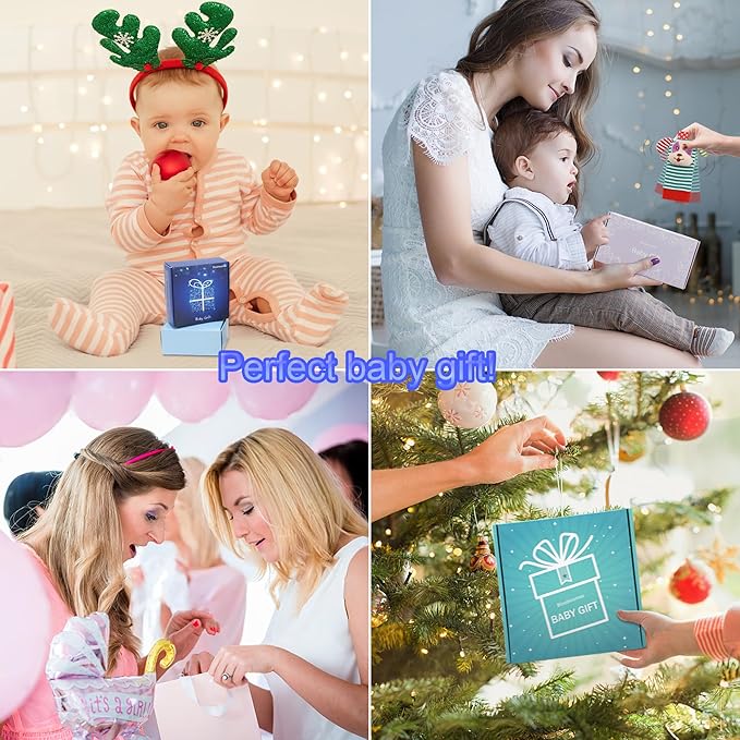 Bloobloomax Baby Soft Hanging Rattle, Car Seat Stroller Toys with Plush Animal C-Clip Ring for Infant Babies Boys and Girls 3 6 9 to 12 Months (12PCS-A)