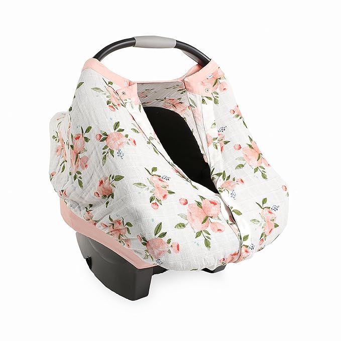 Little Unicorn Breathable Car Seat Canopy | Magnetic Closure & Universal Fit | Cover Baby from Elements (Watercolor Roses)
