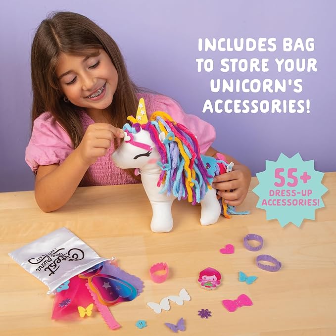 Craft-tastic - Make a Friend Unicorn - Mini Sewing Kit, Arts and Crafts, Kids Crafts, Craft Kit Makes 1 Easy-to-Sew Stuffie with Accessories, Bonus Travel Tote Included Ages 6+