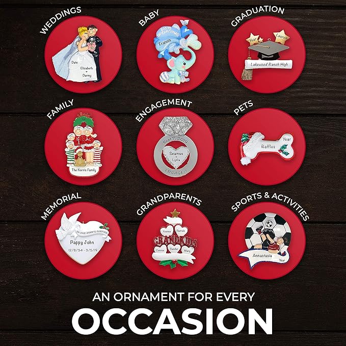 Baby Personalized Christmas Ornaments 2023 - Fast & Free 24h Customization – Pink Baby's First Picture Frame Christmas Decorations with Name - Comes Gift-Wrapped