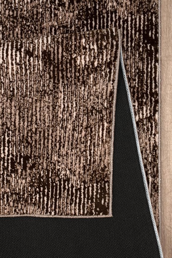 Non-Slip Washable 5x7 Area Rugs for Living Room Bedroom, Ultra Soft Bedside Rug, Indoor Floor Carpet for Kids Girls and Boys, Dorms, Nursery Rooms, Non-Skid Area Rug, Abstract Brown Beige, 5' x 7'