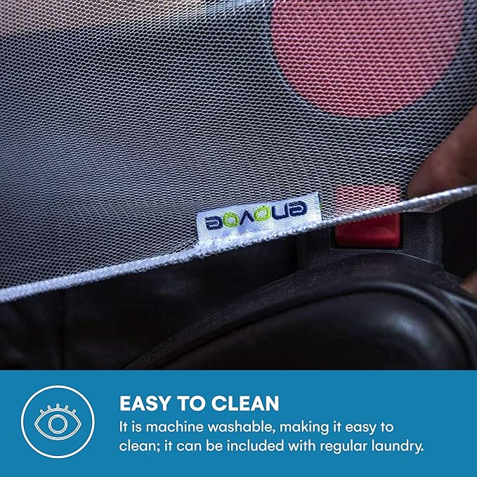 Enovoe Mosquito Net for Stroller and Baby Crib - Durable Mesh Bug Net Cover with Elastic Edge - Fits Strollers, Bassinets, Playards, and Mini Cribs - Travel Essential for Newborns - 63x64-Inch (White)