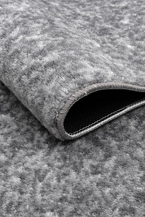 Non-Slip Washable 5x7 Abstract Grey Area Rugs for Living Room Bedroom, Ultra Soft Bedside Rug, Indoor Floor Carpet for Kids Girls and Boys, Dorms, Nursery Rooms, Non-Skid Area Rug, 5' x 7'