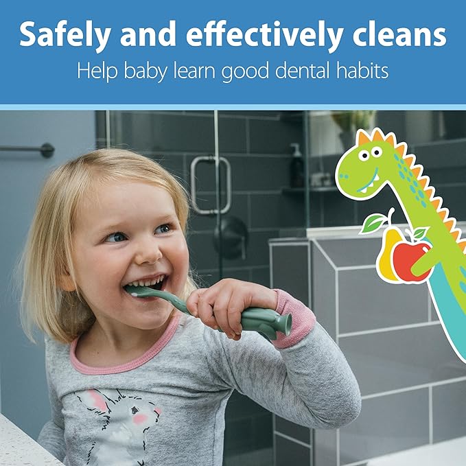 Dr. Brown's Infant-to-Toddler Toothbrush Set, 1.4 Ounce, Pink