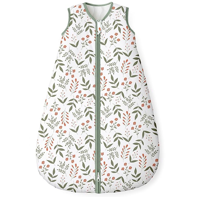 Yoofoss Baby Sleep Sack 0-6 Months, 1.5 Tog Baby Wearable Blanket with 2-Way Zipper, 100% Cotton Organic Fabric Winter Infant Sleeping Sack, Warm Soft Comfy