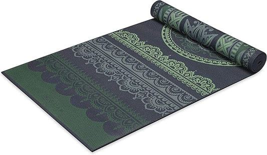 Gaiam Yoga Mat - Premium 6mm Print Reversible Extra Thick Non Slip Exercise & Fitness Mat for All Types of Yoga, Pilates & Floor Workouts (68" x 24" x 6mm Thick)