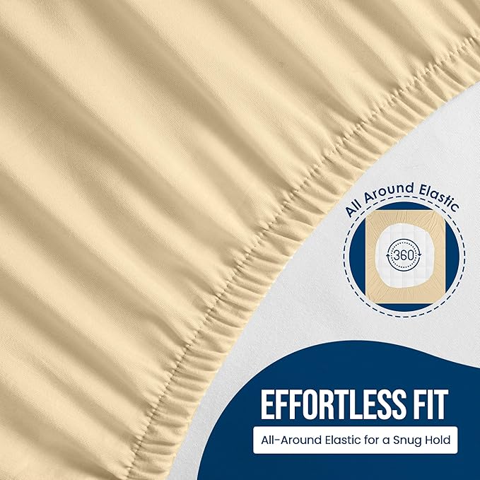 Utopia Bedding Waterproof Mattress Protector Full Size, Premium Terry Mattress Cover 200 GSM, Breathable, Fitted Style with Stretchable Pockets (Beige)