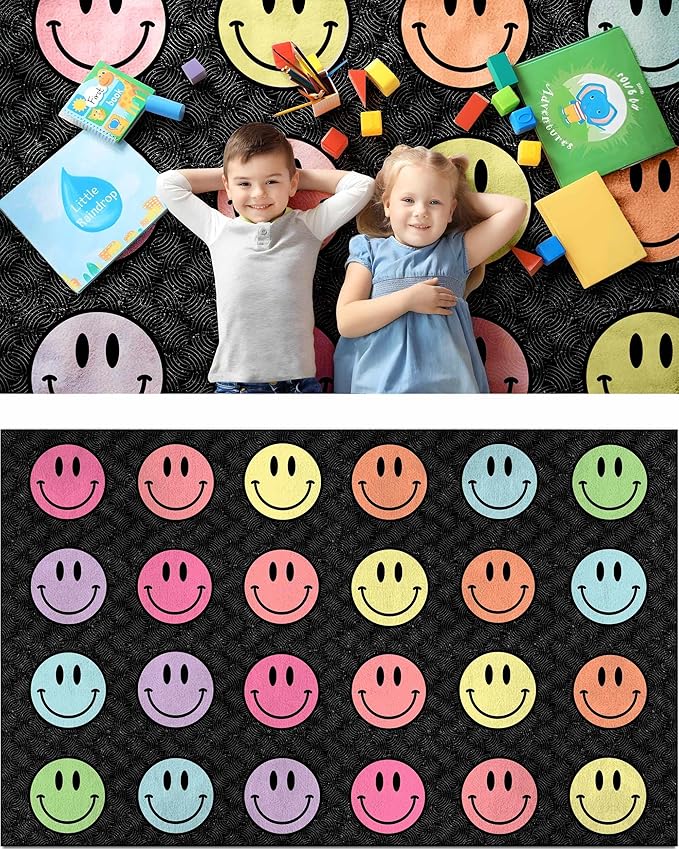 OLEEK Large Classroom Rug Elementary 5x7 - Classroom Rugs for Kids Room - Classroom Carpet Elementary - Kids playroom Rug 5 x 7 - Preschool Rugs for Classroom - Schoolgirl Style Classroom Decor