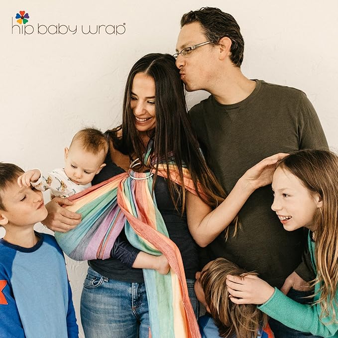 Hip Baby Wrap Ring Sling Baby Carrier for Infants and Toddlers - Beautiful, 100% Soft Cotton Baby Wraps Carrier for Babies 8-35 lbs - Perfect Baby Shower Gifts Moms and Dads - Nursing Cover (Stone)