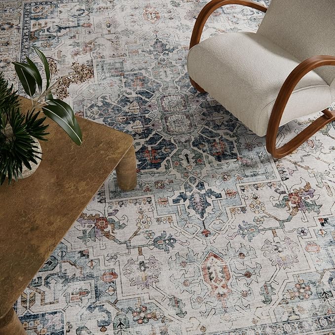 Machine Washable Kitchen Runner Rugs: 2'x10' Hallway Runner Rug Non Slip Low Pile Stain Resistant Soft Carpet Runners for Hallways Indoor Entryway Kitchen Laundry Room Beside Farmhouse