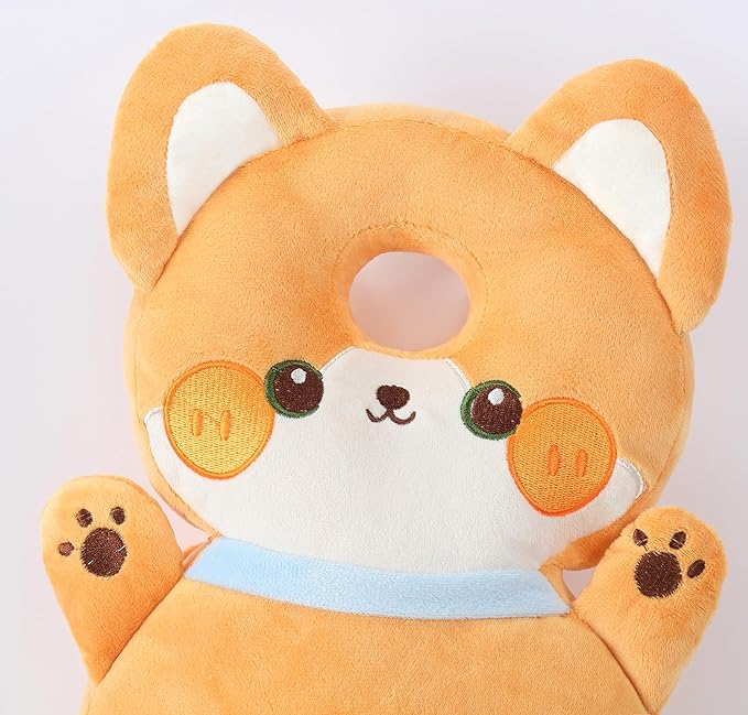 Feidoog Baby Head Protector Cushion Backpack with 3 Baby Knee Pads for Walking & Crawling,Orange Cogri