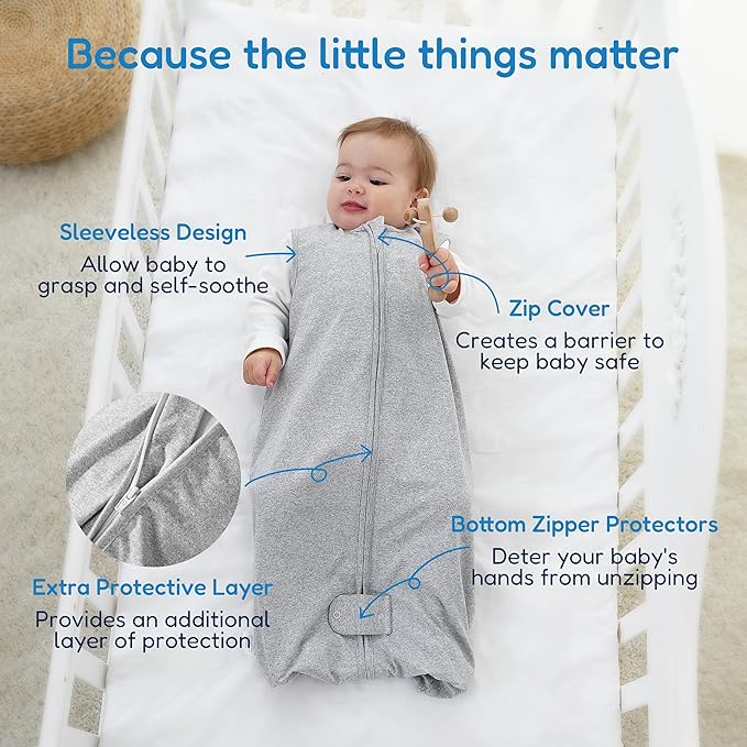 TotAha Boho Lion Sleep Sack 3-6 months 3 Pack, Buttery Soft, Safe Wearable Blanket Baby Sleeping Bag with 2-way Zipper, 0.5 TOG