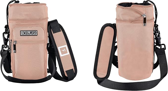 IRON °FLASK Carrier, Holder, Sleeve - Fits Insulated Stainless Steel Sports Water Bottle, Adjustable Shoulder Strap, Holder Bag Case Pouch Cover