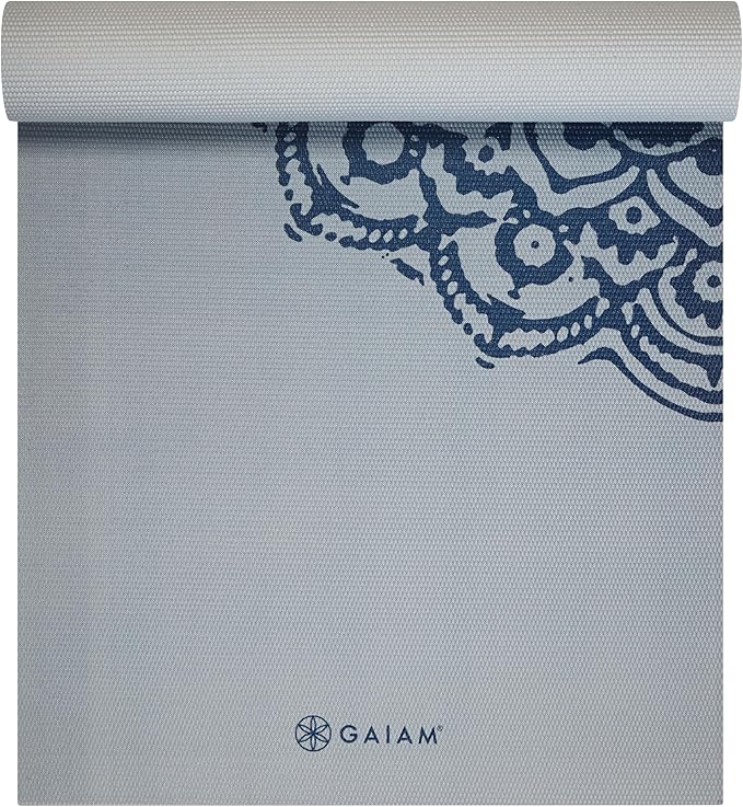 Gaiam Yoga Mat - Premium 6mm Print Extra Thick Non Slip Exercise & Fitness Mat for All Types of Yoga, Pilates & Floor Workouts (68"L x 24"W x 6mm Thick)