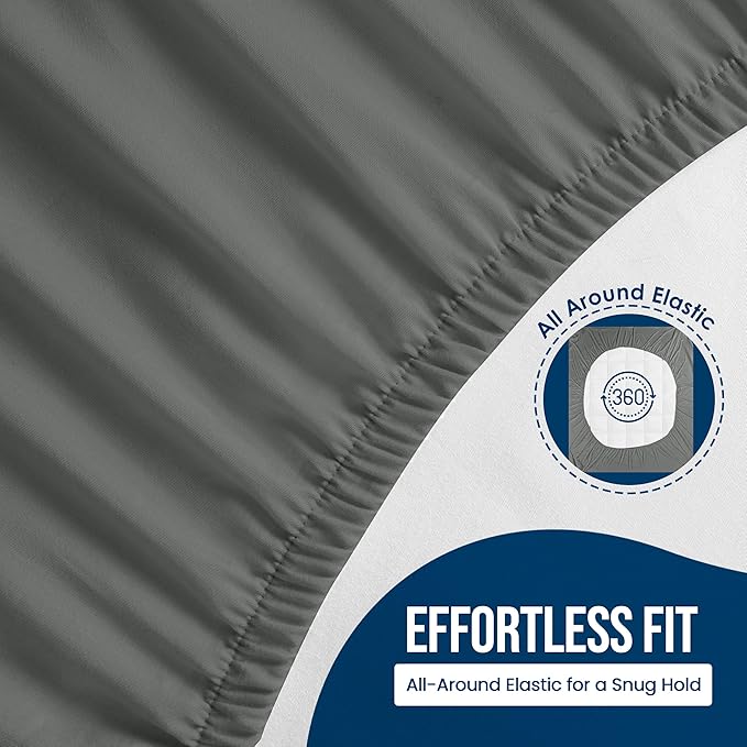 Utopia Bedding Waterproof Mattress Protector Twin XL Size, Premium Terry Mattress Cover 200 GSM, Breathable, Fitted Style with Stretchable Pockets (Gray)