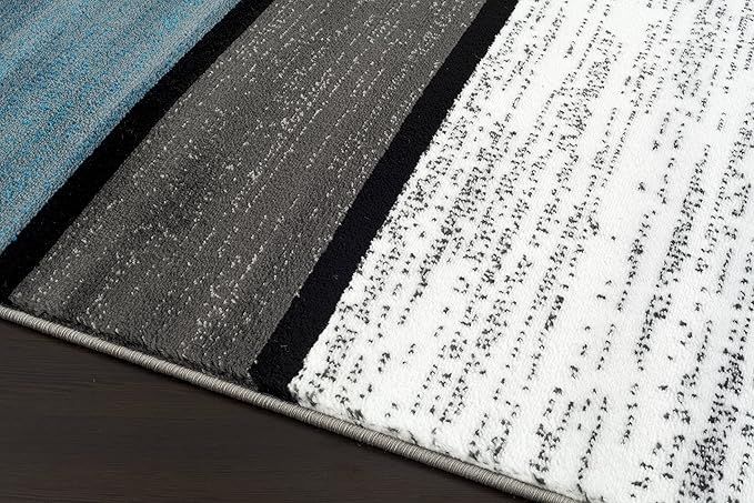 Rugshop Contemporary Modern Boxes Area Rug 7' 10" X 10' 2" Blue/Gray