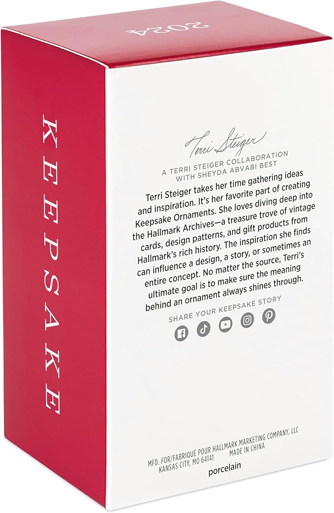 Hallmark Keepsake Christmas Ornament 2024, Baby's First Christmas Pram, Porcelain, Baby Gift